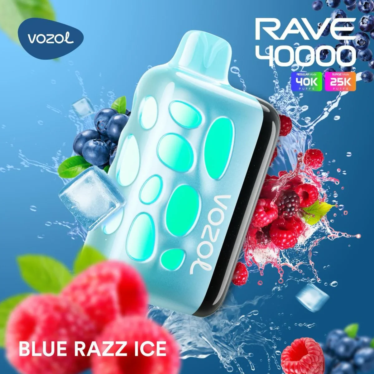 Vozol Rave 40000 Blue Razz Ice